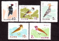Korea - Nord  1966  5 Werte  **  Heimische Vögel