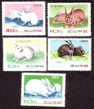 Korea - Nord  1969  5 Werte  **  Kaninchen