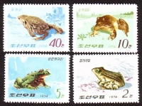 Korea - Nord  1974  4 Werte  **  Frösche / Kröten