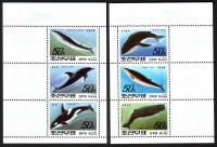 Korea - Nord  1992  6 Werte  **  2 KLB  Wale und Delphine