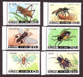 Korea - Nord  1993  6 Werte  **  Insekten