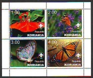 Koriakia  1999  4 Werte  **  KLB  Schmetterlinge