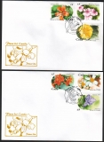 Kuba  1997  6 Werte auf 2 FDC  Blumen der Karibik