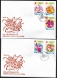 Kuba  1998  5 Werte auf 2 FDC  Orchideen