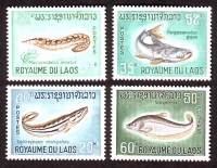 Laos  1967  4 Werte  **  Meeresfische