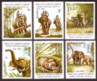 Laos  1982  6 Werte  **  Elefanten