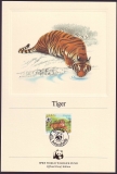 Preview: Laos  1984  4 Werte auf 4 Kunstdrucken  Tiger  WWF