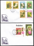 Laos  1997  6 W. + 1 Bl.  Orchideen
