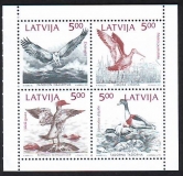 Lettland  1992  4 Werte  **  ZD  Vögel der Ostsee