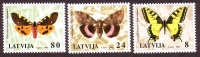 Lettland  1996  3 Werte  **  Schmetterlinge