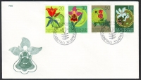 Liechtenstein  1970  4 Werte auf 1 FDC  Heimische Blumen