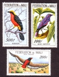 Mali  1960  3 Werte  **  Heimische Vögel
