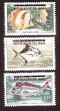 Mali  1961  3 Werte  **  Meeresfische  FM  Aufdruck