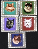 Manama  1968  5 Werte  **  Hauskatzen