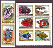 Manama  1971  8 Werte  **  Tropische Fische