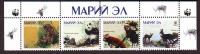 Marie El  2000  4 Werte  **  ZD  Geschützte Tiere  WWF