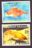 Marokko  2000  2 Werte  **  Meerbarbenkönig / Drachenkopf