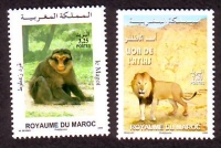 Marokko  2006  2 Werte  **  Löwe / Affe