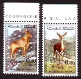 Marokko  1972  2 Werte  **  Gazelle / Mähnenspringer