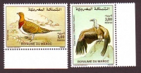 Marokko  1992  2 Werte  **  Gänsegeier / Spießflughuhn