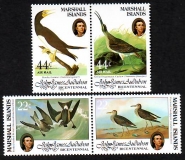 Marshall - Inseln  1985  4 Werte  **  2 ZD  Vögel - Audubon