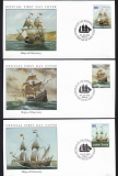 Preview: Marshall Inseln  2000  6 Werte auf 6 FDC  Segelschiffe