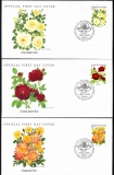 Preview: Marshall Inseln  2000  6 Werte auf 6 FDC  Gartenrosen