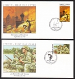 Preview: Marshall Inseln  1993  4 Werte auf 4 FDC  2. Weltkrieg
