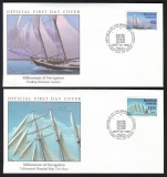 Preview: Marshall Inseln  1995  5 Werte auf 4 FDC  Segelschiffe / Dampfer