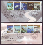 Preview: Marshall Inseln  1999  25 Werte auf 5 FDC  Militärflugzeuge
