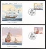 Preview: Marshall Inseln  1999  4 Werte auf 4 FDC  Segelschiffe