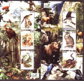 Preview: Mauretanien  2003  21 W. + 1 Bl.  **  Vögel und Wildtiere