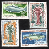 Mauretanien  1964  4 Werte  **  Fische / Langusten