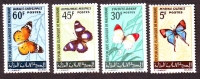 Mauretanien  1966  4 Werte  **  Heimische Schmetterlinge