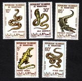 Mauretanien  1969  5 Werte  **  Heimische Reptilien