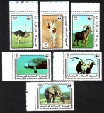 Mauretanien  1978  6 Werte  **  Bedrohte Wildtiere  WWF