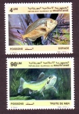 Mauretanien  1986  2 Werte  **  Goldbrasse / Meeresforelle