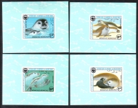 Mauretanien  1986  4 Blöcke  **  Mönchsrobbe  WWF