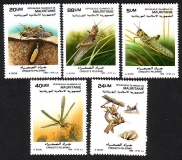 Mauretanien  1988  5 Werte  **  Wanderheuschrecke