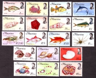 Mauritius  1969  18 Werte  **  Meerestiere  FM