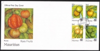 Mauritius  1997  4 Werte auf 1 FDC  Heimische Früchte