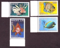 Mayotte  1999  4 Werte  **  Fische der Lagune