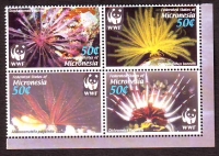 Mikronesien  2005  4 Werte  **  ZD  Federsterne  WWF