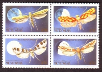 Mikronesien  1990  4 Werte  **  ZD  Nachtfalter