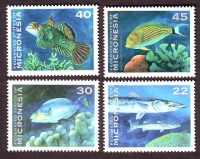 Mikronesien  1993  4 Werte  **  Meeresfische  FM 2