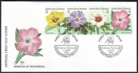 Mikronesien  1995  4 Werte auf 1 FDC  Hibiskusblüten