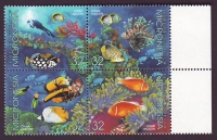 Mikronesien  1995  4 Werte  **  ZD  Fische in der Lagune bei Chuuk