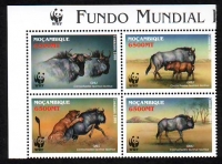 Mocambique  2000  4 Werte  **  ZD  A  Streifenknu  WWF