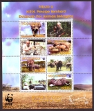 Mocambique  2002  4 Werte + 4 ZF  **  KLB  Savannenelefant  WWF