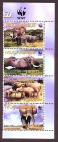 Mocambique  2002  4 Werte  **  ZD-Streifen-senkrecht  Savannenelefant  WWF